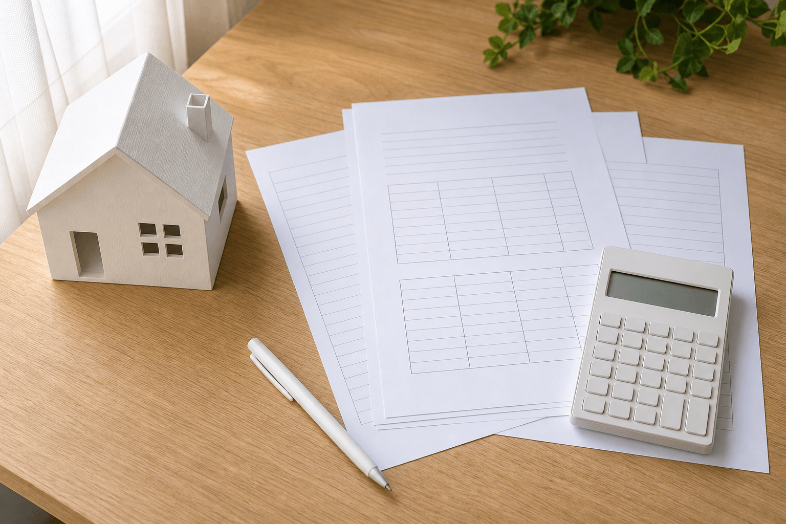 外壁塗装の助成金相談をイメージした家の模型と書類